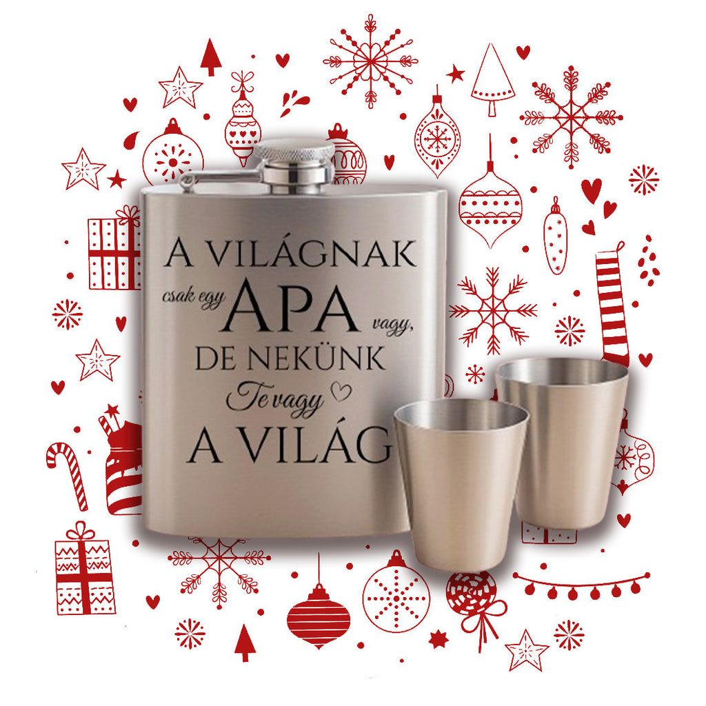 Gravírozott flaska szett
