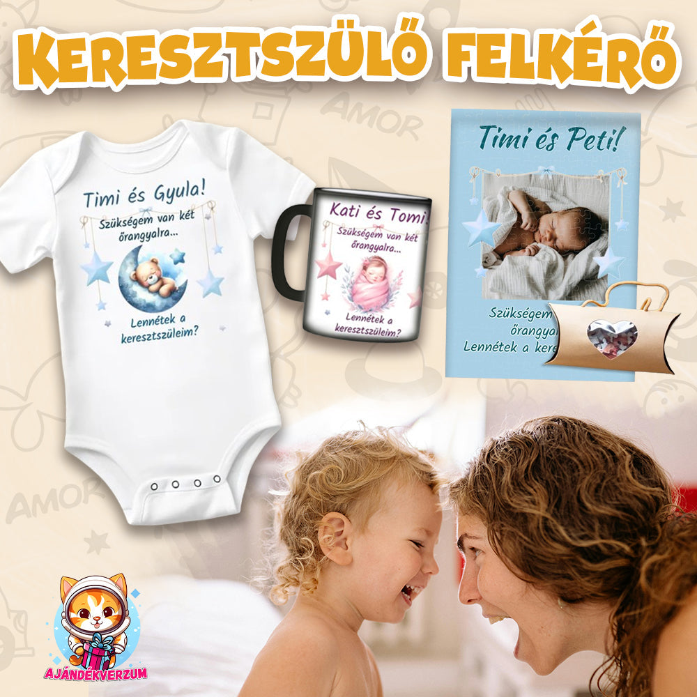 Keresztszülő felkérő ajándékok - Ajándékverzum