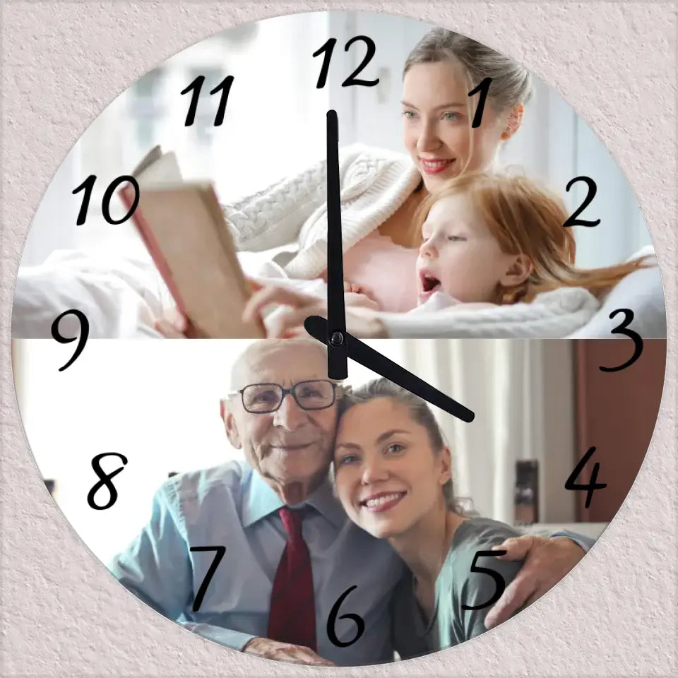 Egyedi fényképes falióra 2 képpel