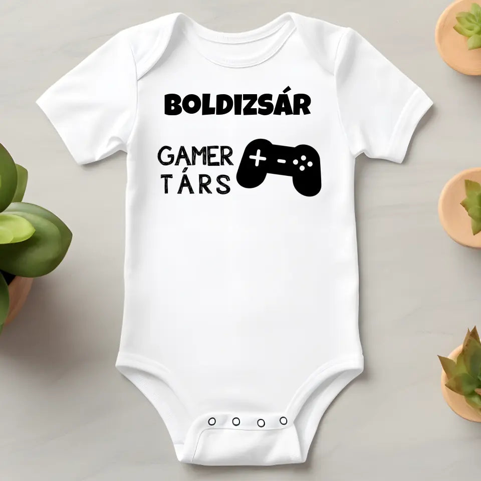 Egyedi baba body gamer mintával - Ajándékverzum