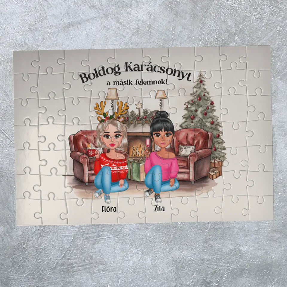Legjobb barátnők - személyre szabható puzzle - Ajándékverzum