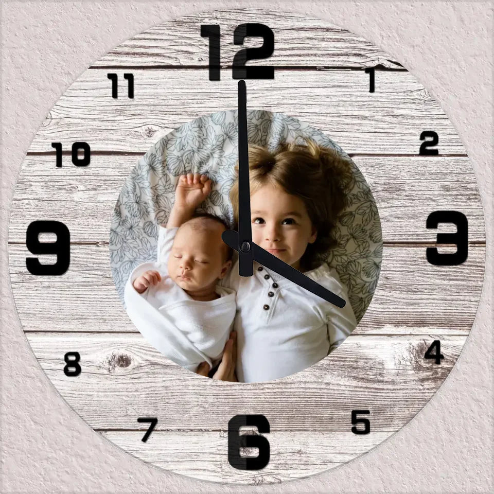 Egyedi fényképes falióra választható háttérrel - Ajándékverzum