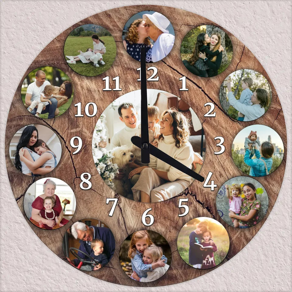 Egyedi fényképes falióra 13 képpel - Ajándékverzum