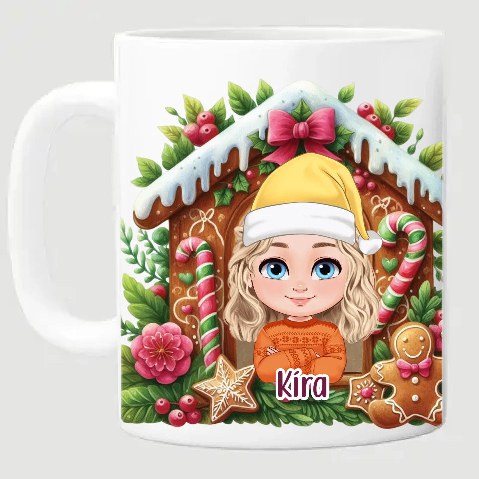 Egyedi karakteres karácsonyi bögre lányoknak - Ajándékverzum