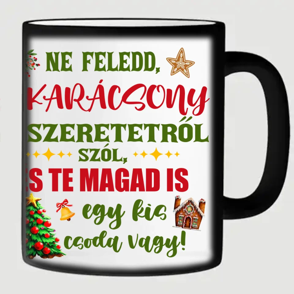 Egyedi karakteres karácsonyi bögre fiúknak - Ajándékverzum