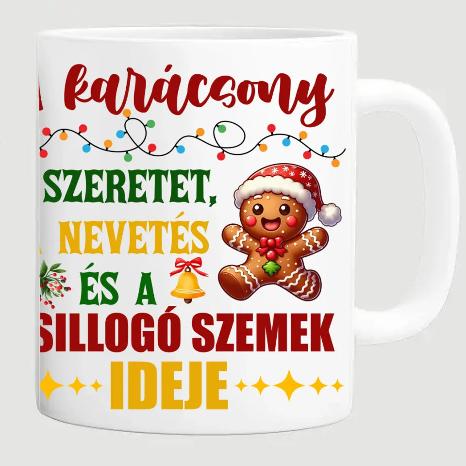 Egyedi karakteres karácsonyi bögre nőknek - Ajándékverzum