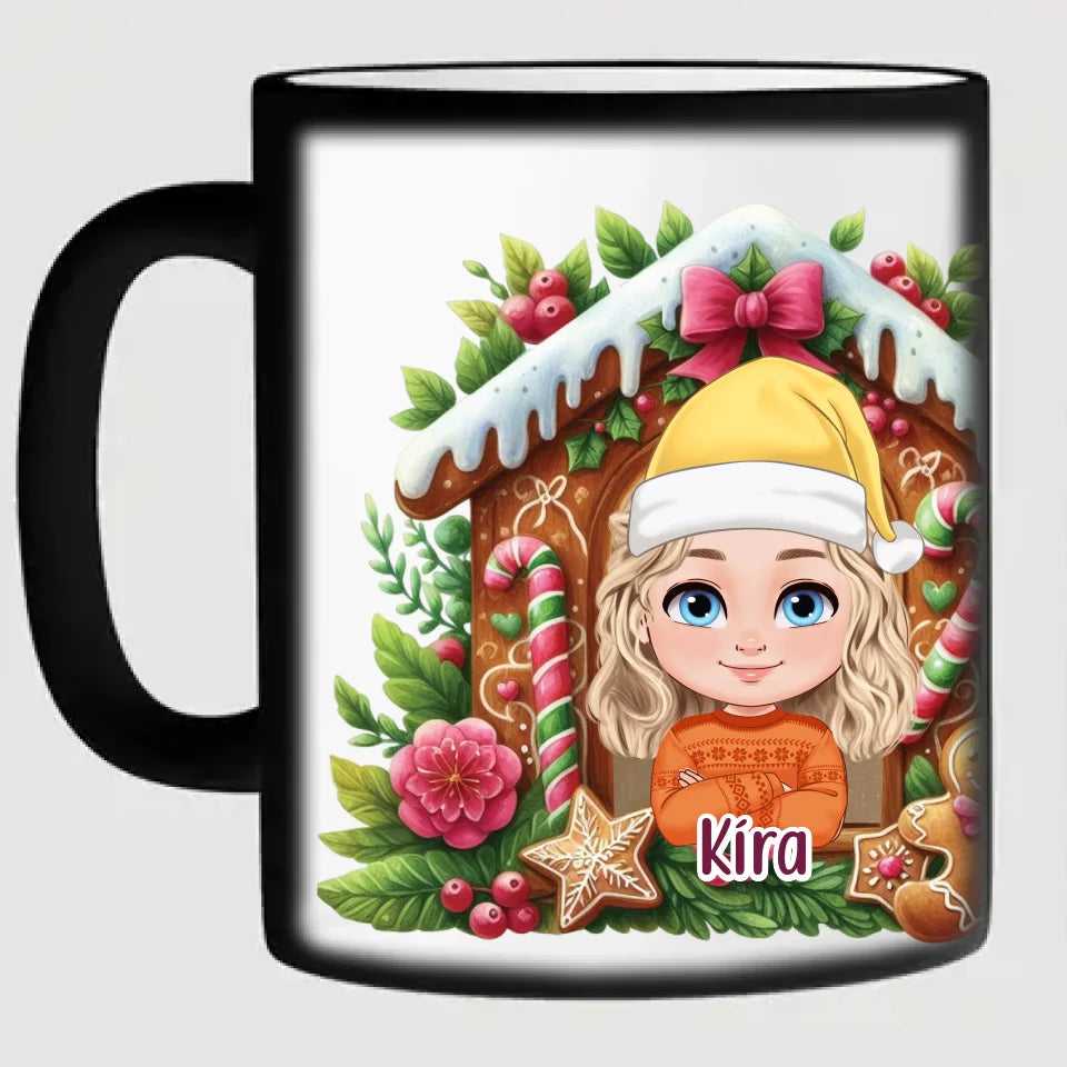 Egyedi karakteres karácsonyi bögre lányoknak - Ajándékverzum