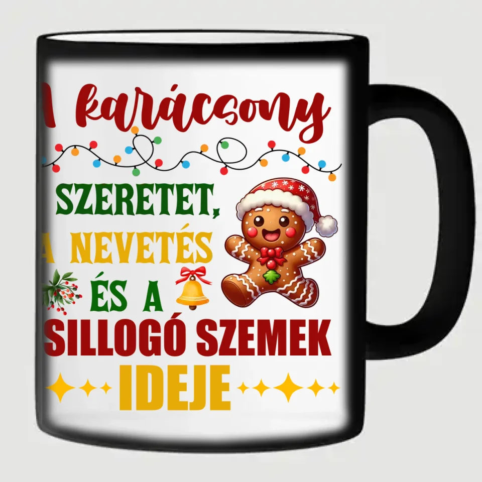 Egyedi karakteres karácsonyi bögre lányoknak - Ajándékverzum