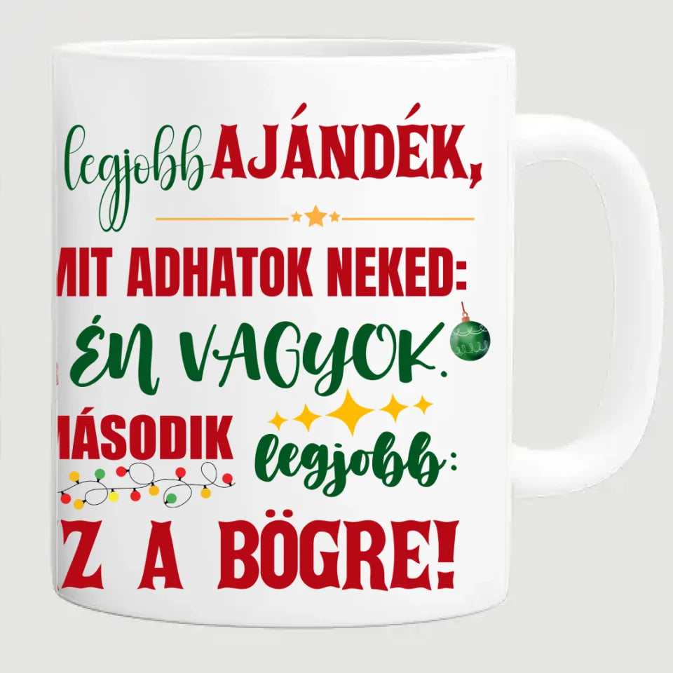 Egyedi karakteres karácsonyi bögre barátnőnek - Ajándékverzum