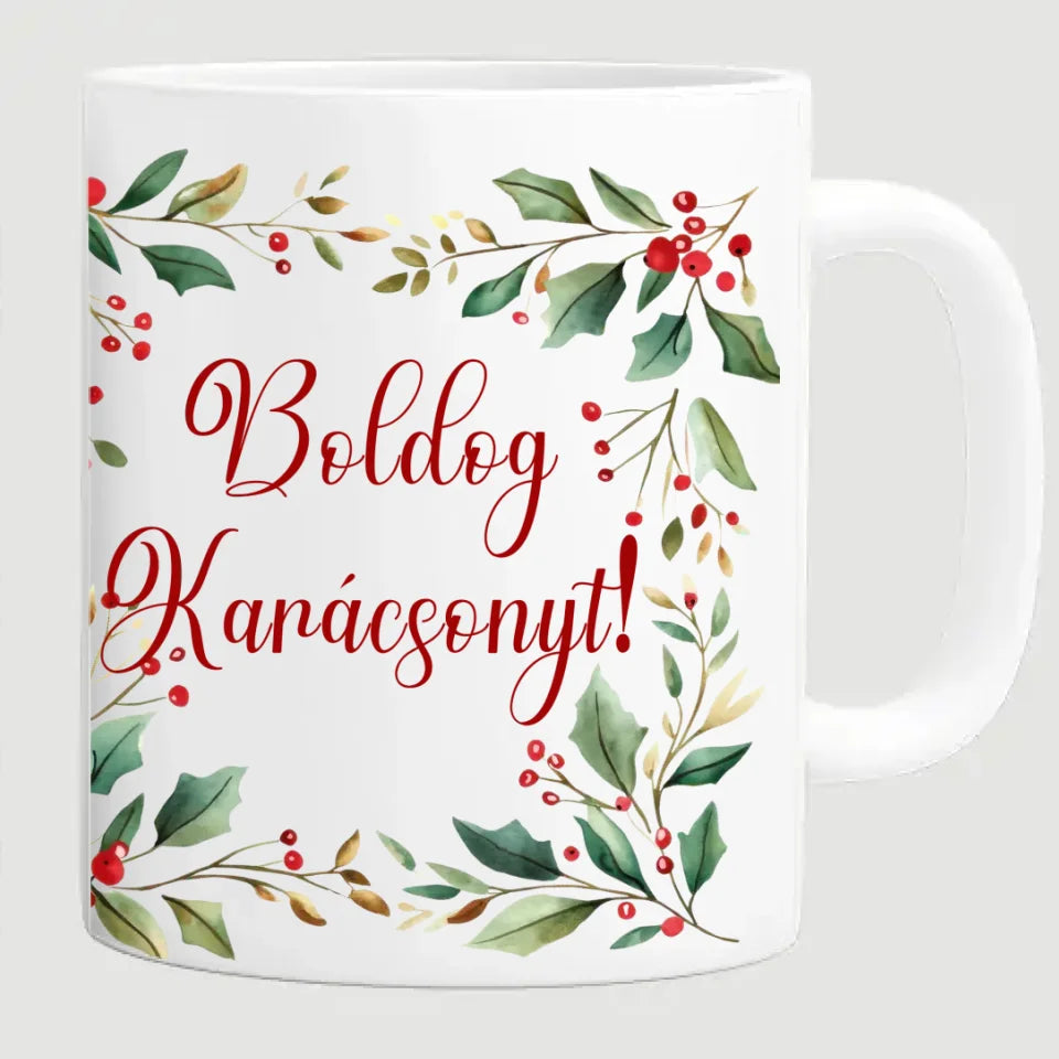 Egyedi karakteres karácsonyi bögre idősebb nőknek - Ajándékverzum