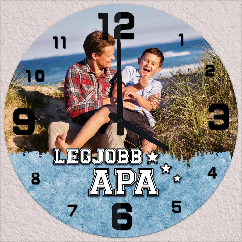 Egyedi fényképes falióra apának - Ajándékverzum