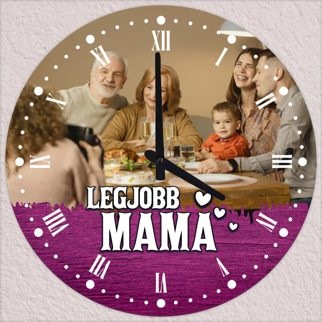 Egyedi fényképes falióra mamának - Ajándékverzum