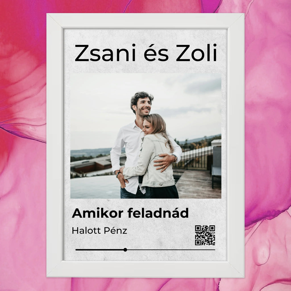 A mi dalunk egyedi QR kódos falikép - Ajándékverzum