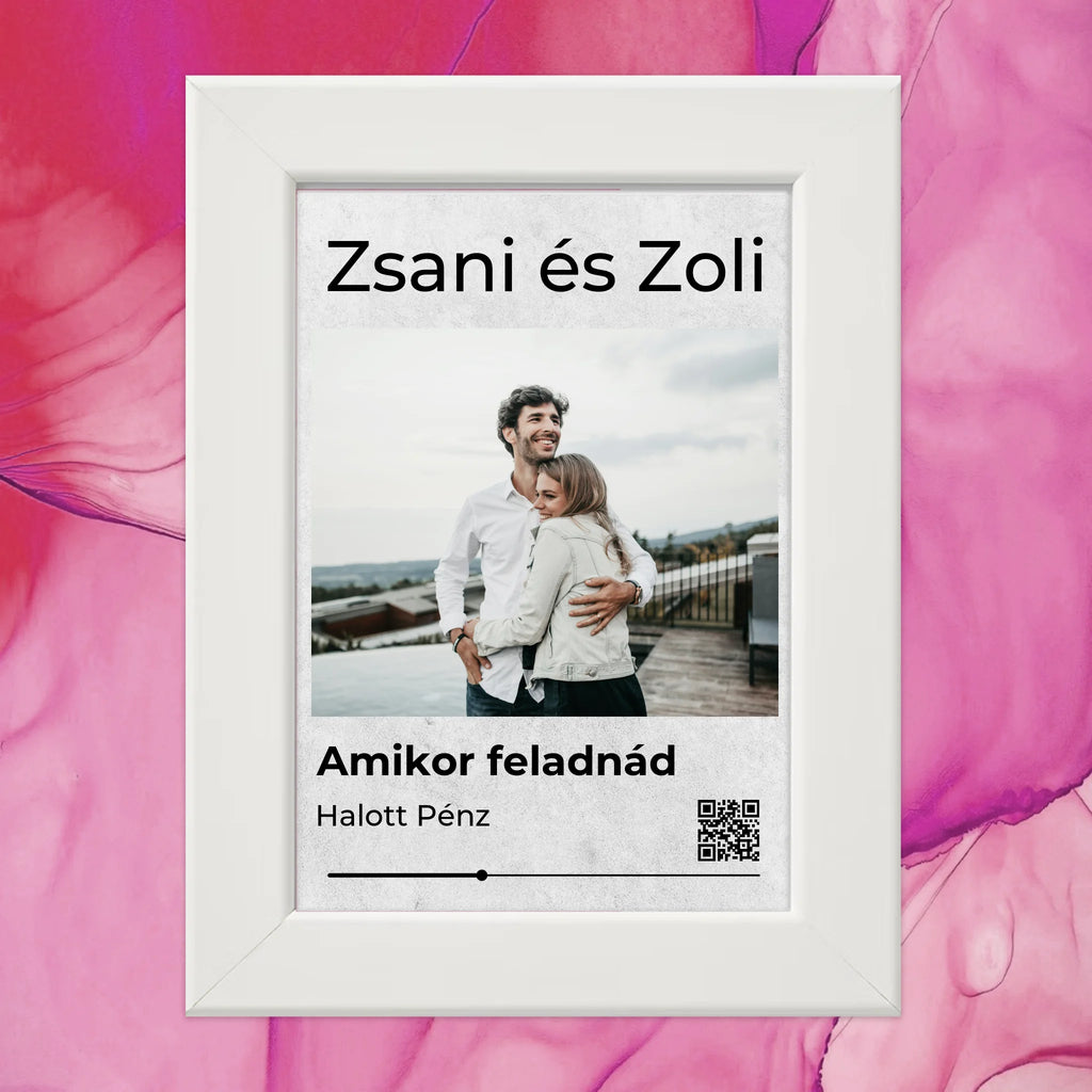 A mi dalunk egyedi QR kódos falikép - Ajándékverzum