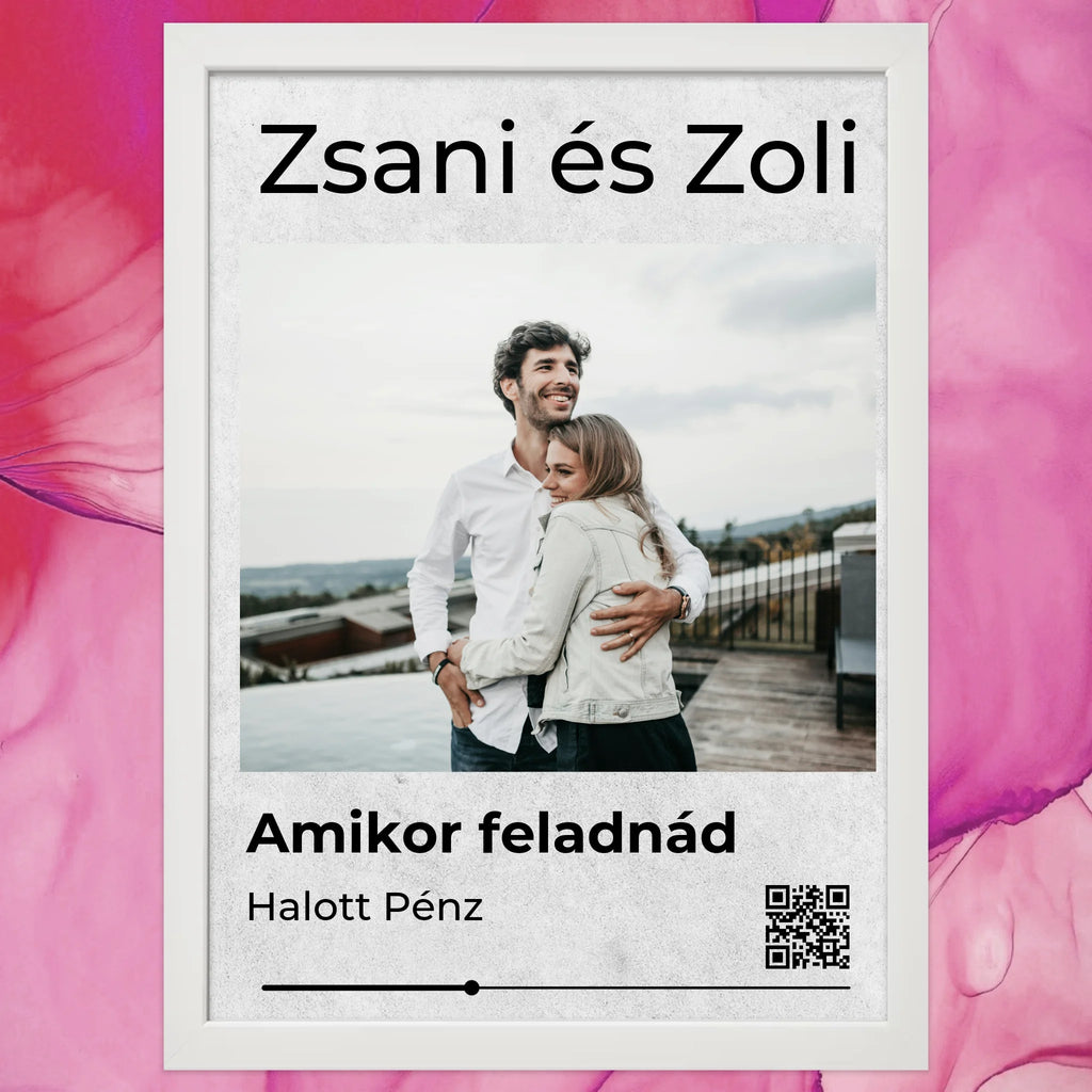 A mi dalunk egyedi QR kódos falikép - Ajándékverzum