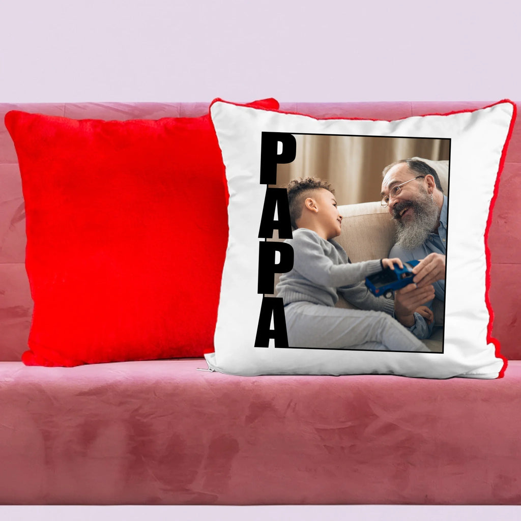 Papa feliratos egyedi fényképes párna - Ajándékverzum