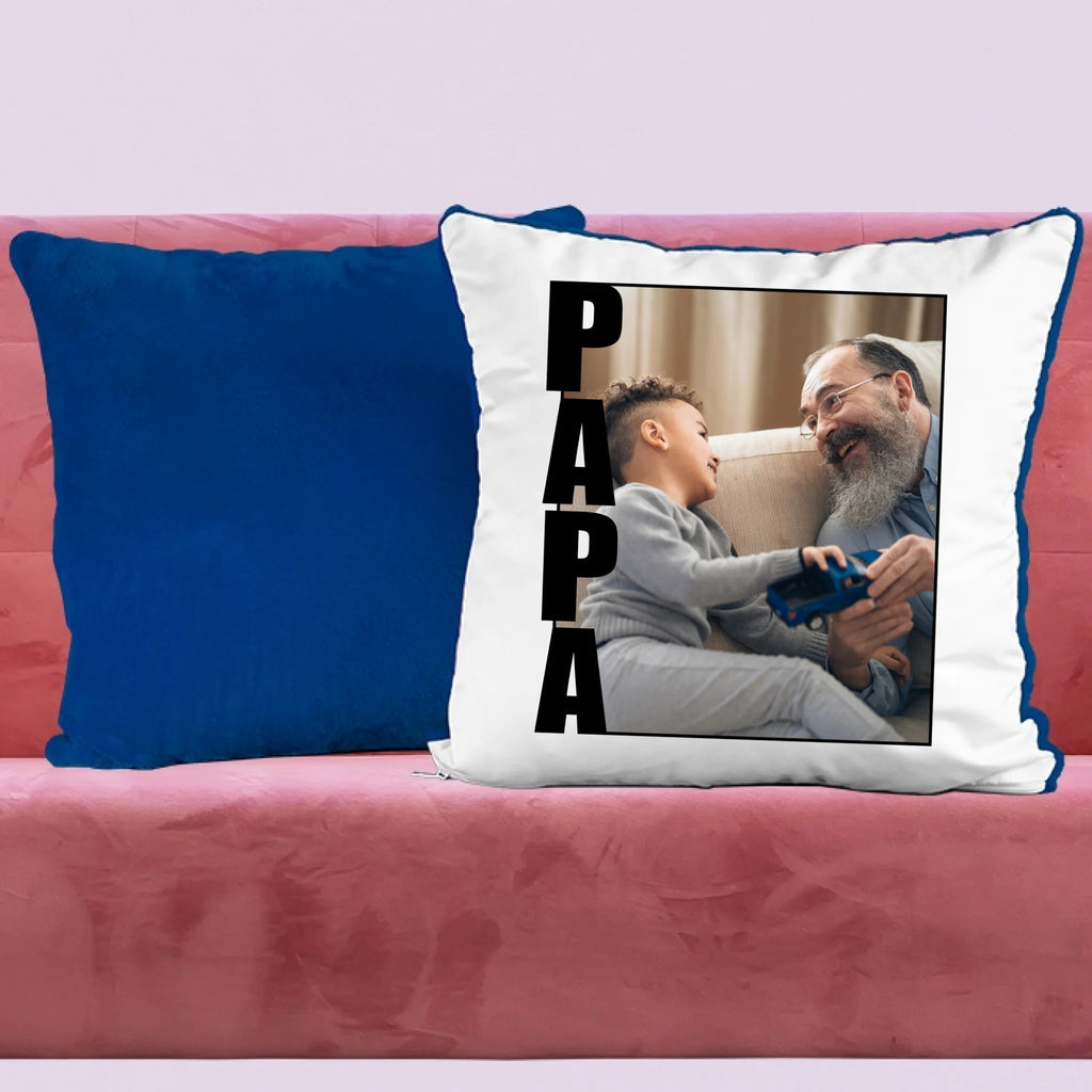 Papa feliratos egyedi fényképes párna - Ajándékverzum