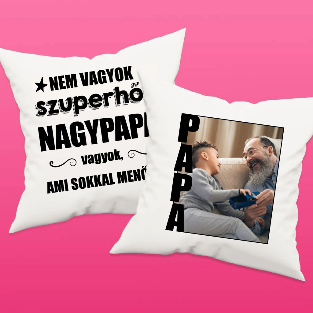 Papa feliratos egyedi fényképes párna - Ajándékverzum