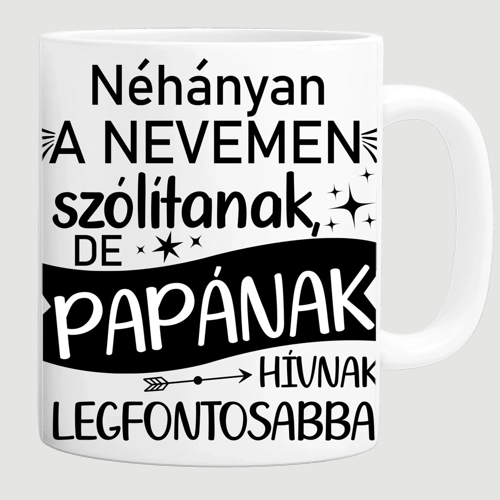 Papa feliratos egyedi 8 fényképes bögre választható felirattal - Ajándékverzum