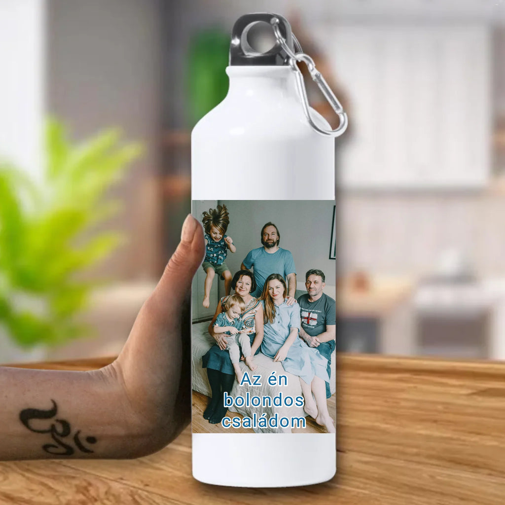Fényképes kulacs felirattal - Ajándékverzum