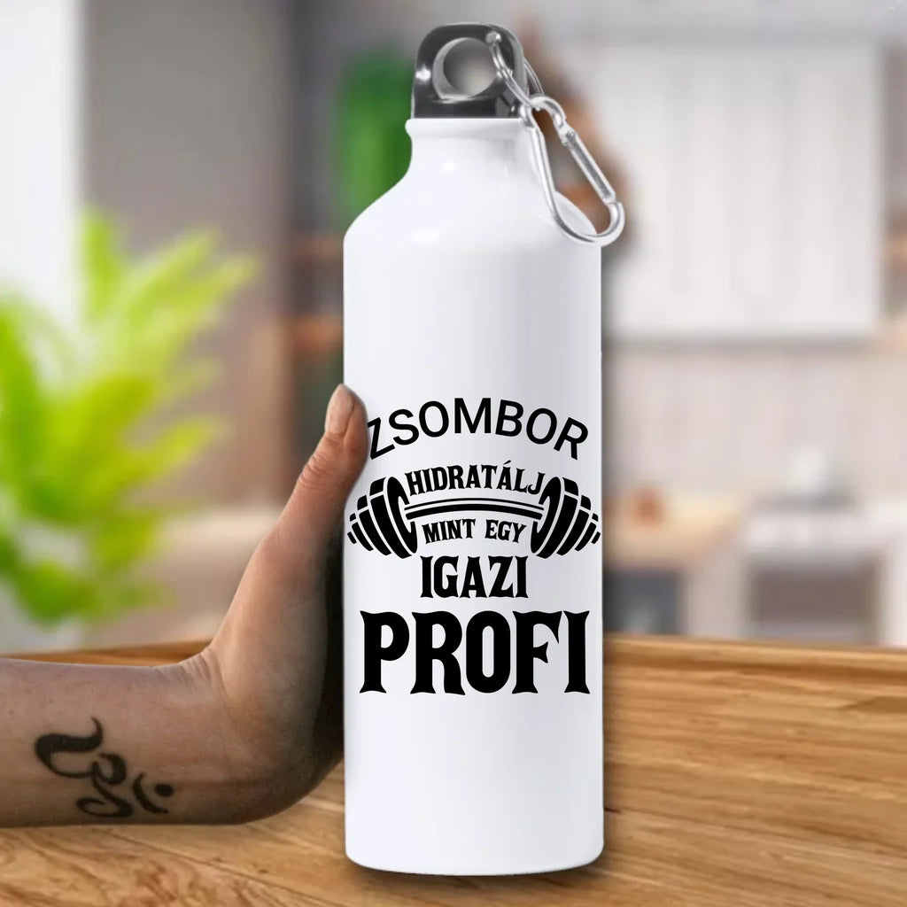 Hidratálj, mint egy igazi profi  - kulacs névvel edzéshez - Ajándékverzum