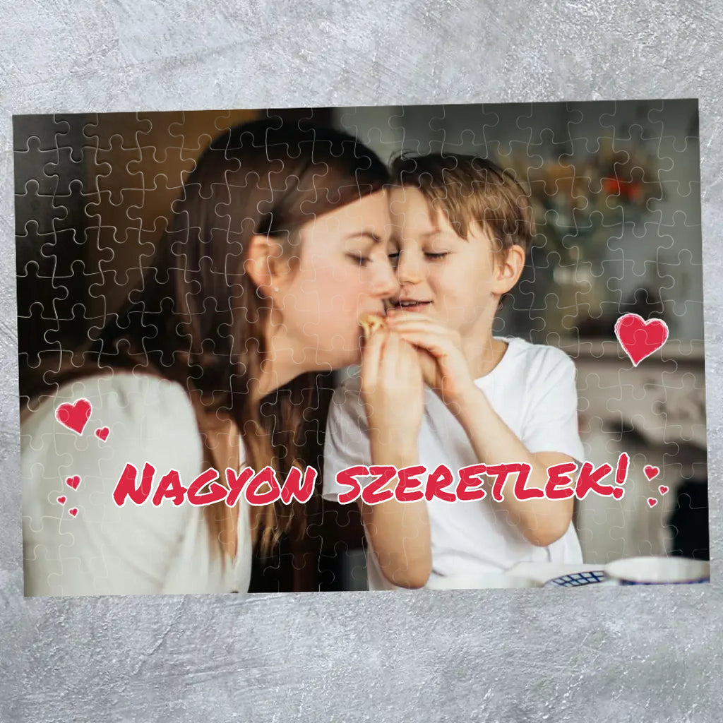Egyedi fényképes puzzle anyák napjára - Ajándékverzum
