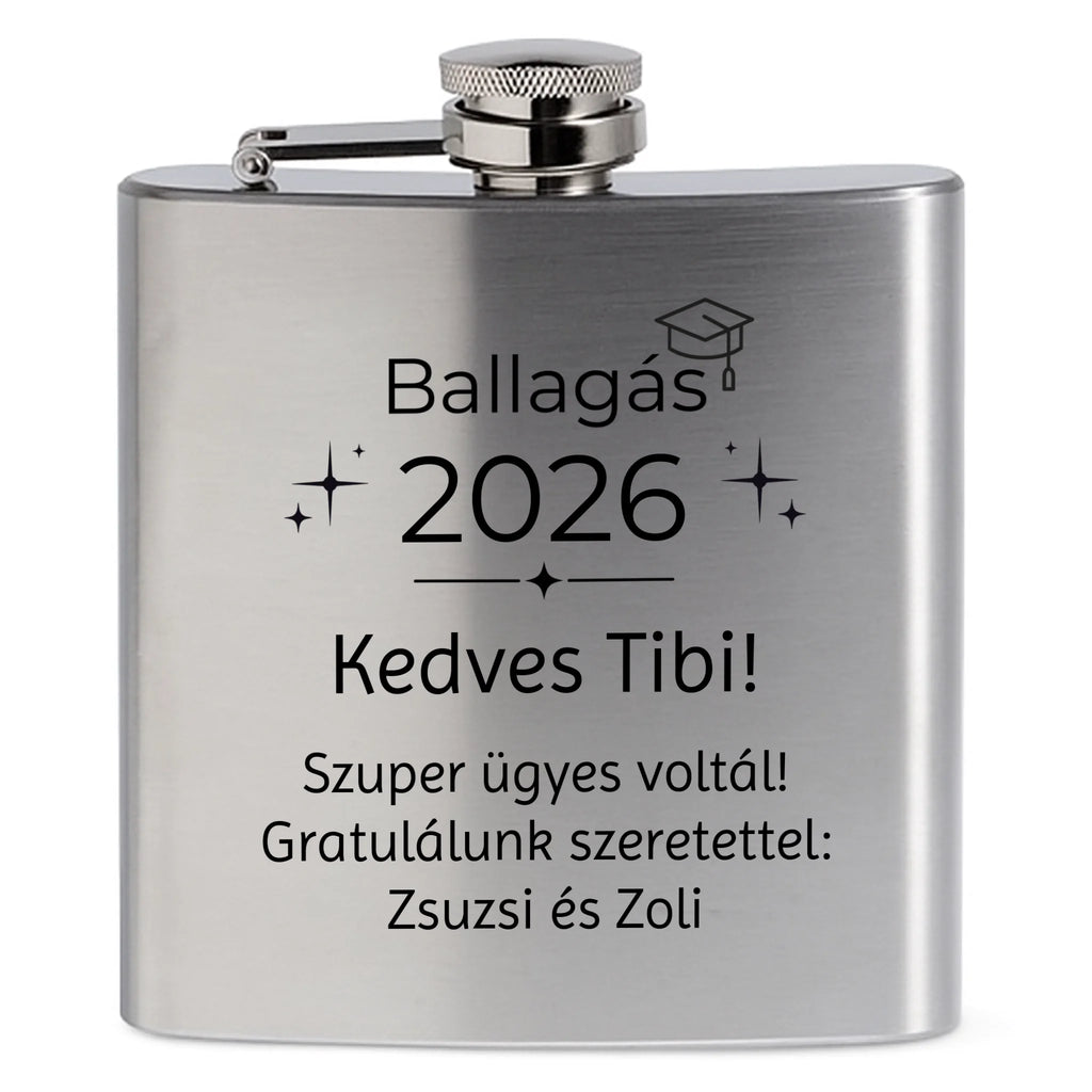 Egyedi  gravíozott flaska - Ajándékverzum
