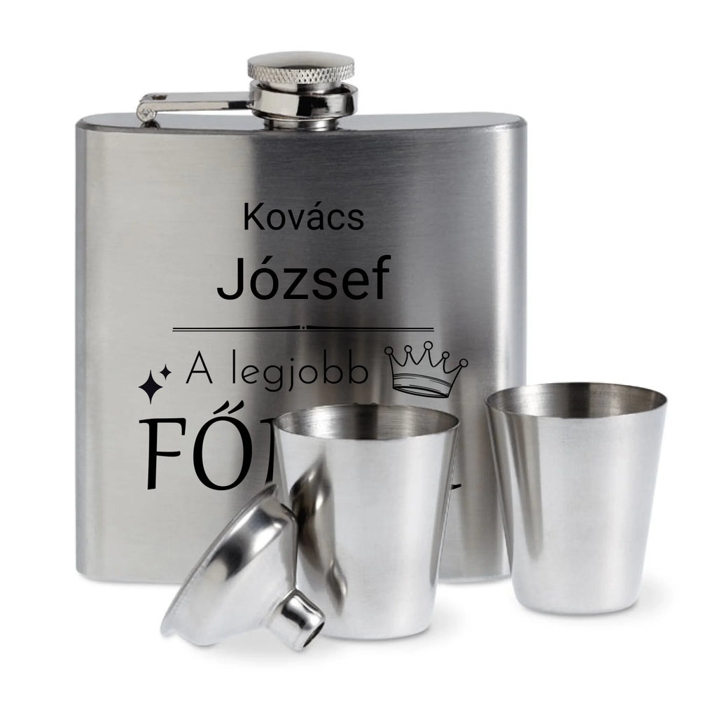 Egyedi flaska pohárral - Ajándékverzum
