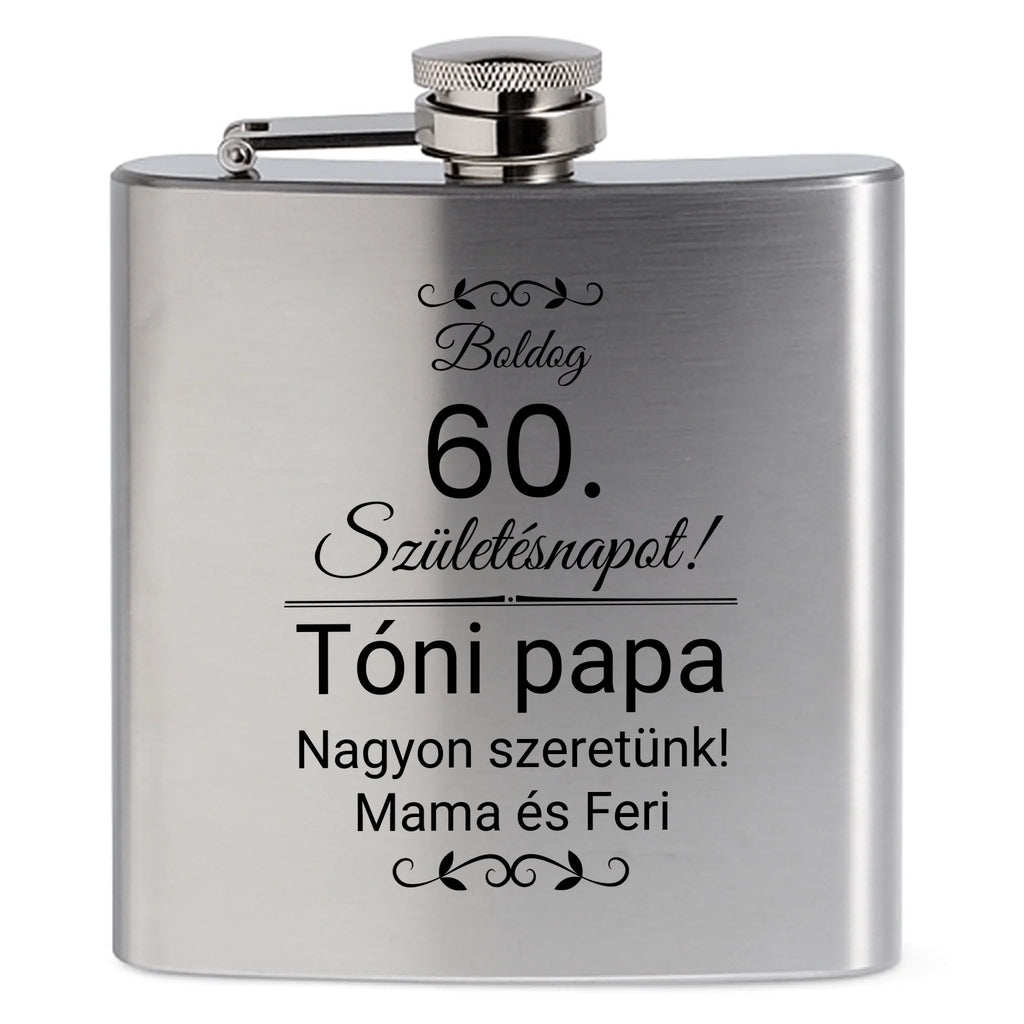 Egyedi  gravíozott flaska - Ajándékverzum