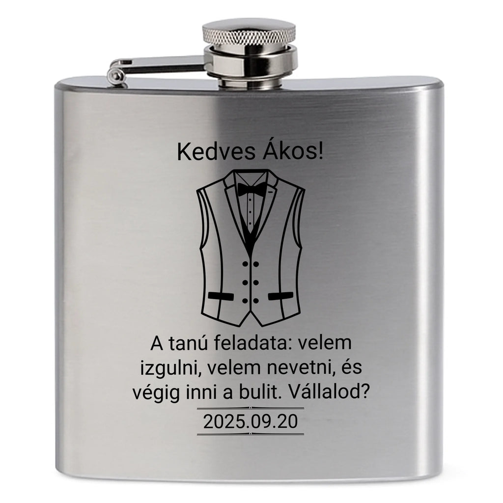 Egyedi  gravíozott flaska - Ajándékverzum