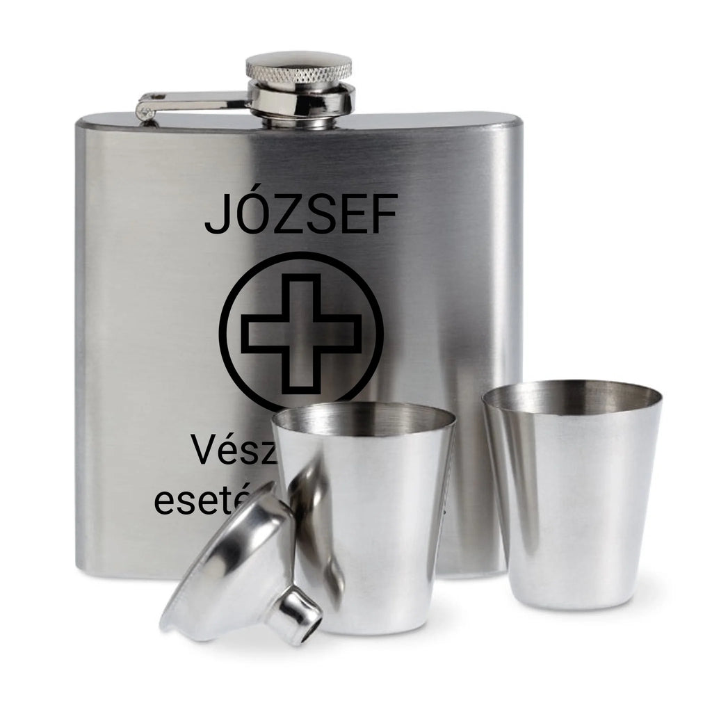 Egyedi flaska pohárral - Ajándékverzum