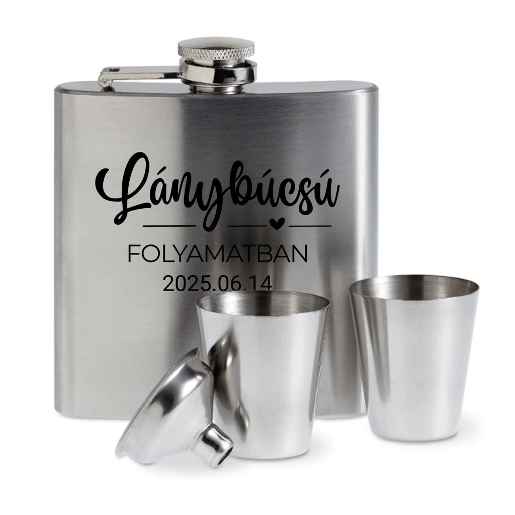 Egyedi flaska pohárral - Ajándékverzum