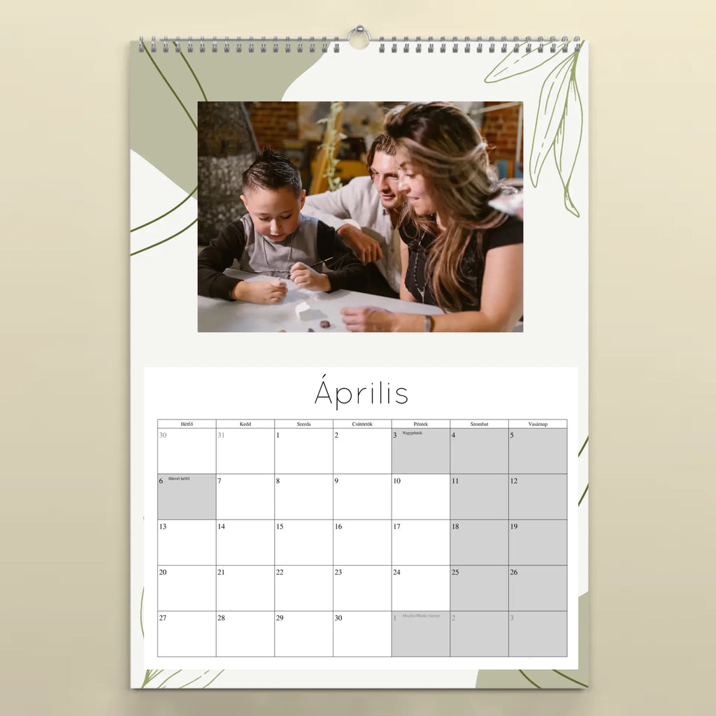 Egyedi fényképes falinaptár 2026 - Ajándékverzum