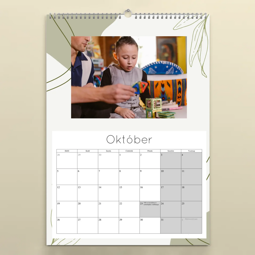 Egyedi fényképes falinaptár 2026 - Ajándékverzum