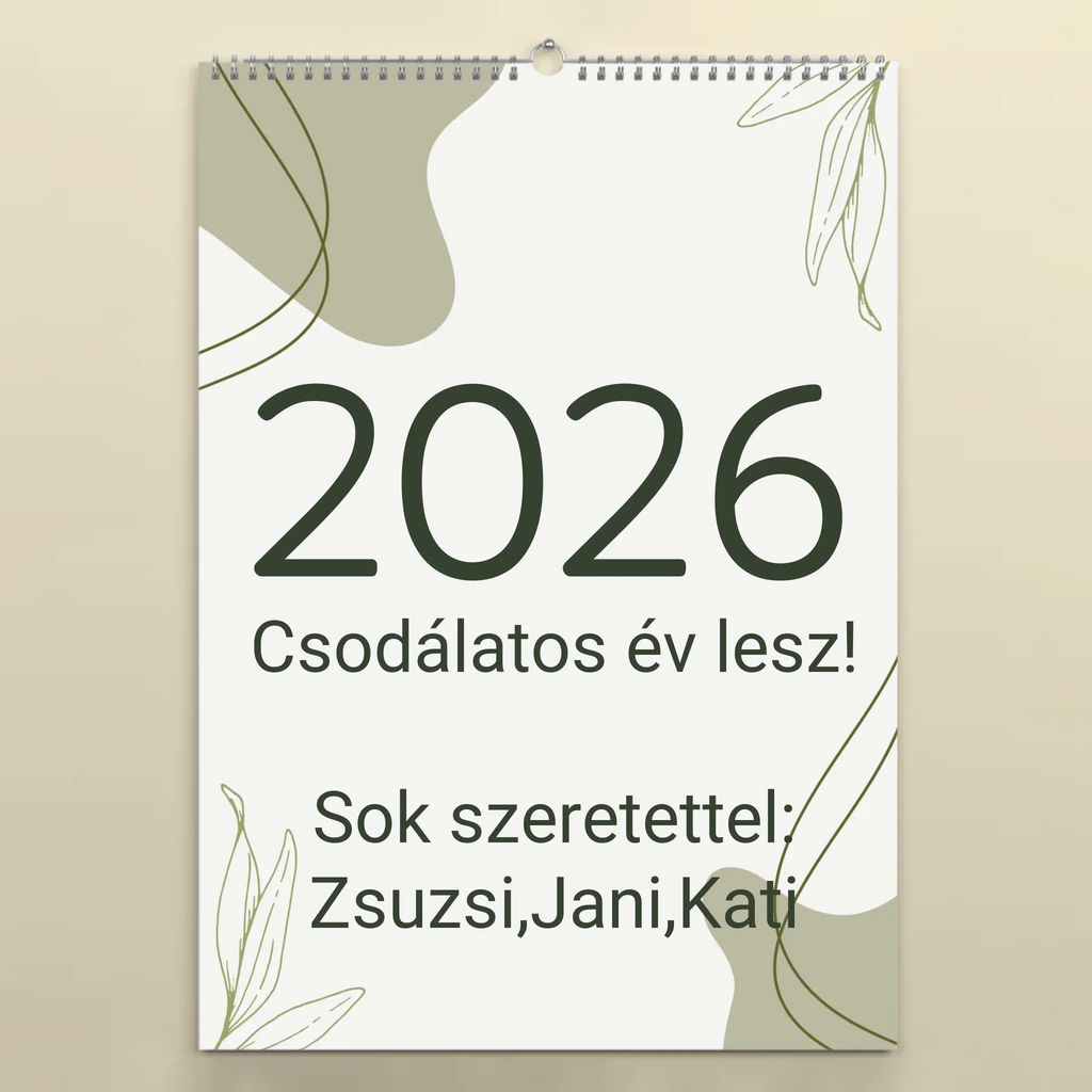 Egyedi fényképes falinaptár 2026 - Ajándékverzum