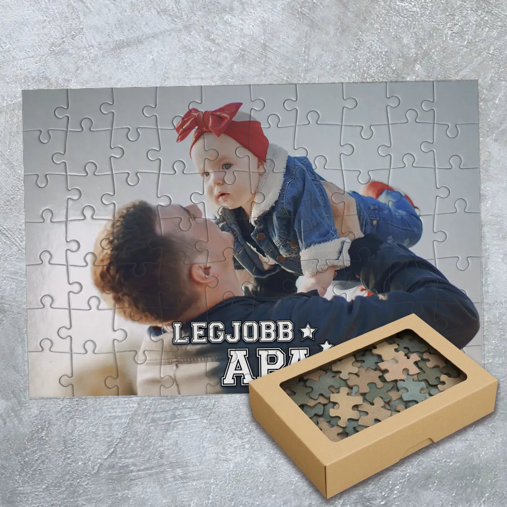 Egyedi fényképes puzzle apák napjára - Ajándékverzum