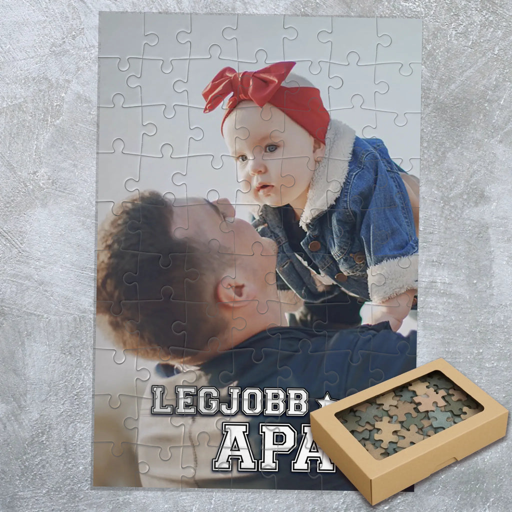 Egyedi fényképes puzzle apák napjára - Ajándékverzum