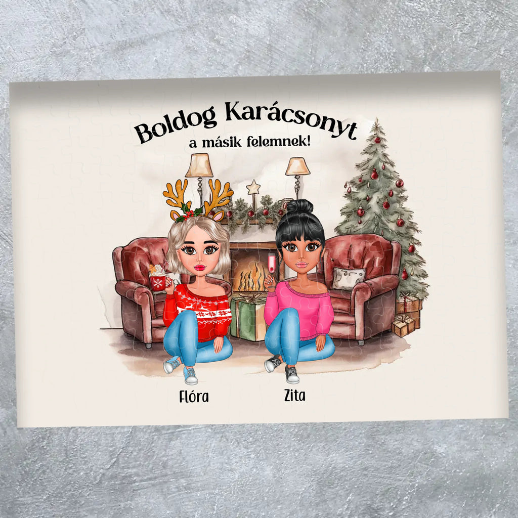 Legjobb barátnők - személyre szabható puzzle - Ajándékverzum
