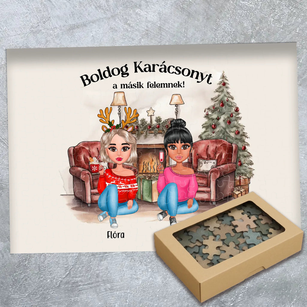 Legjobb barátnők - személyre szabható puzzle - Ajándékverzum