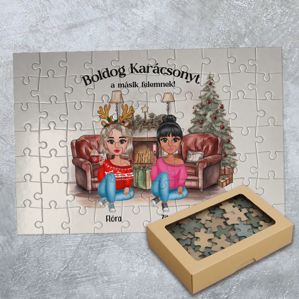 Legjobb barátnők - személyre szabható puzzle - Ajándékverzum