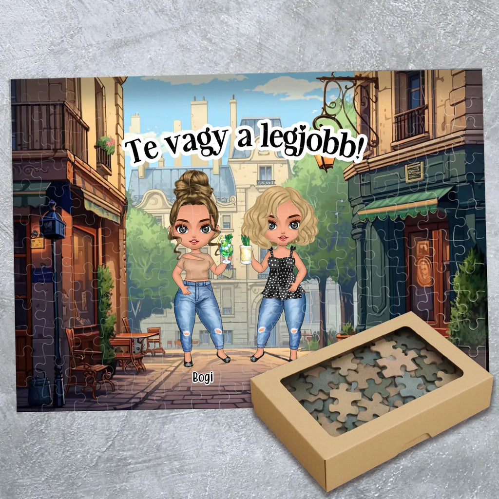 Koktélozó legjobb barátnők - egyedi puzzle - Ajándékverzum
