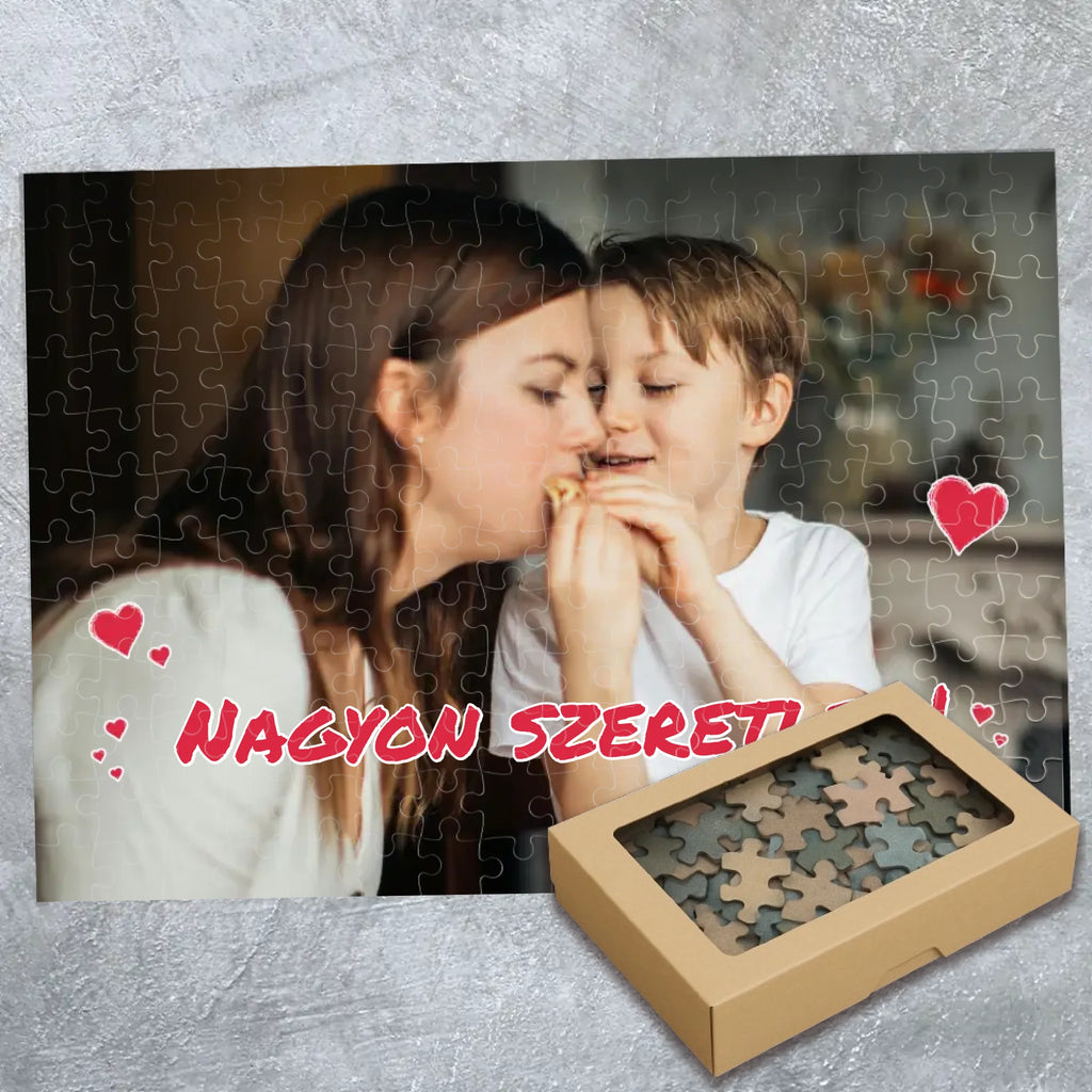 Egyedi fényképes puzzle anyák napjára - Ajándékverzum