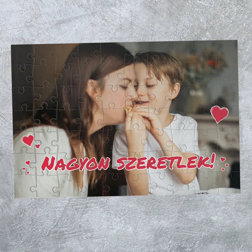 Egyedi fényképes puzzle anyák napjára - Ajándékverzum