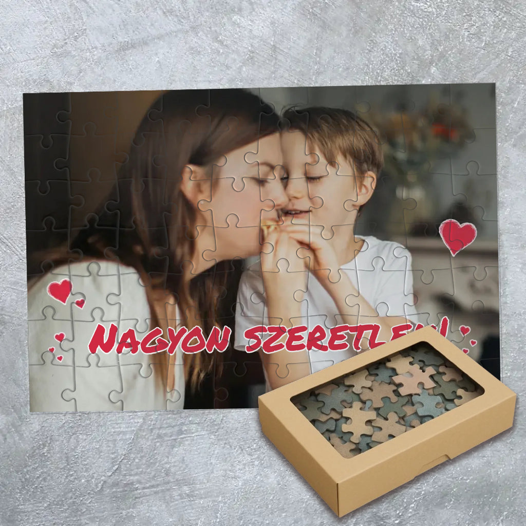 Egyedi fényképes puzzle anyák napjára - Ajándékverzum