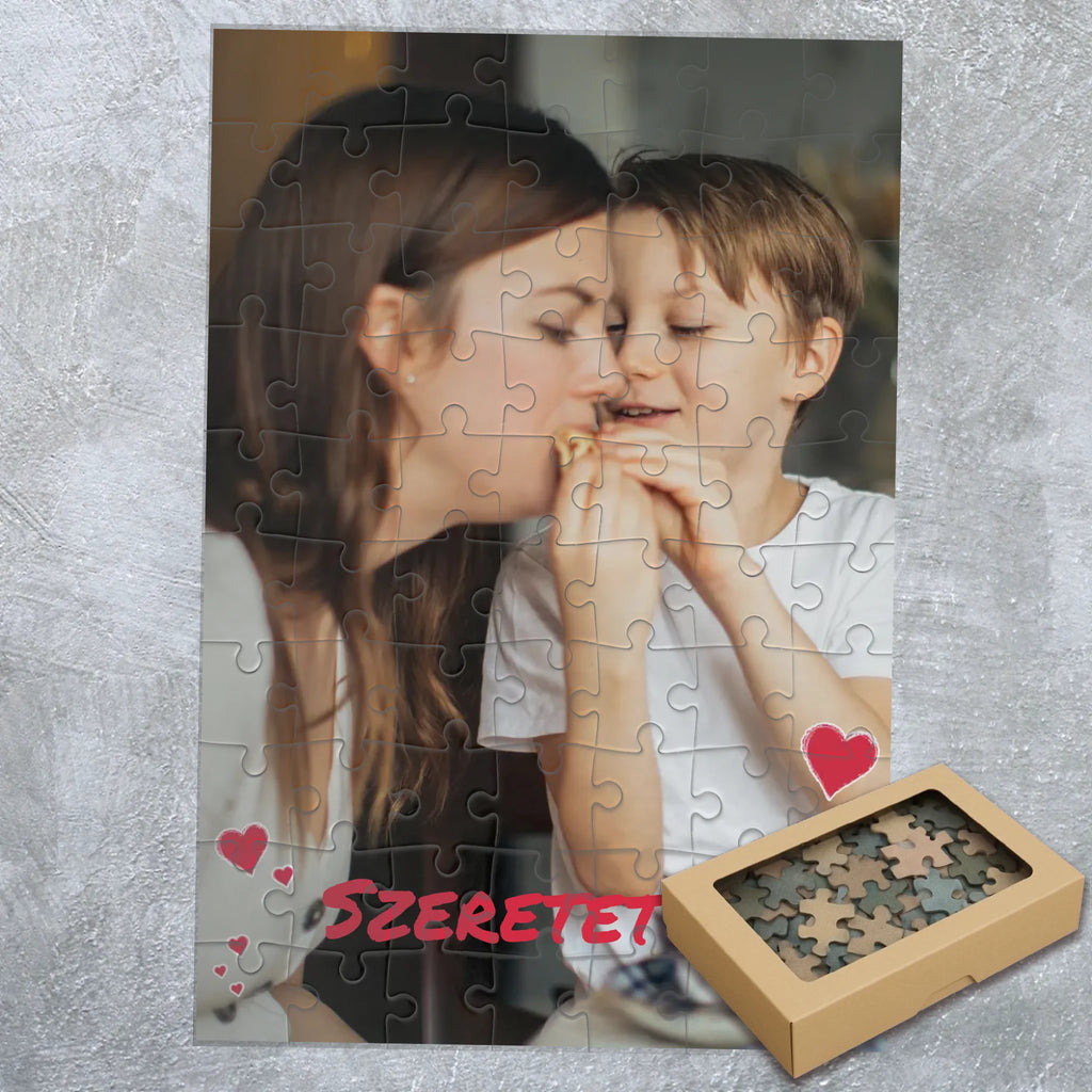 Egyedi fényképes puzzle anyák napjára - Ajándékverzum