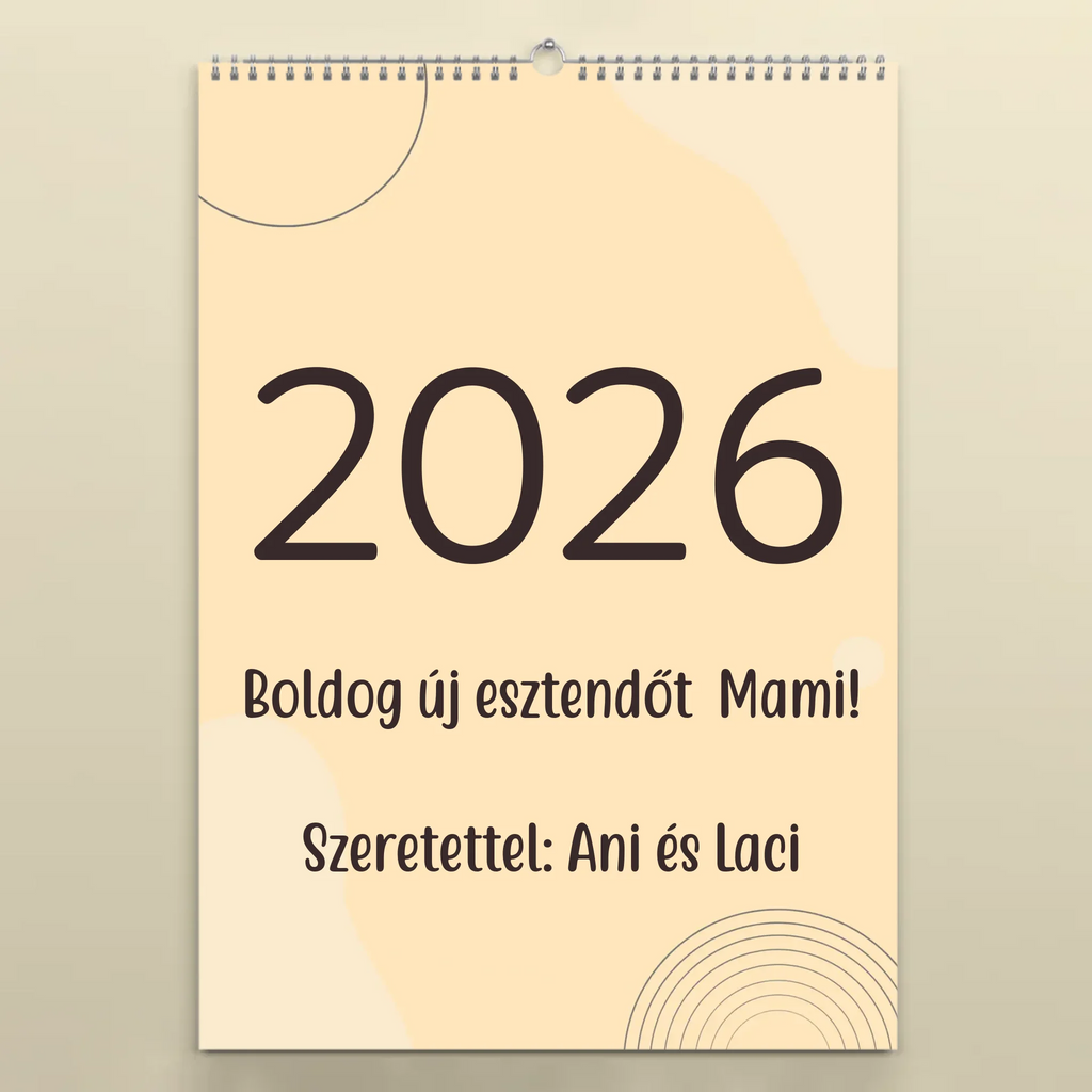 Egyedi fényképes falinaptár 2026 - Ajándékverzum