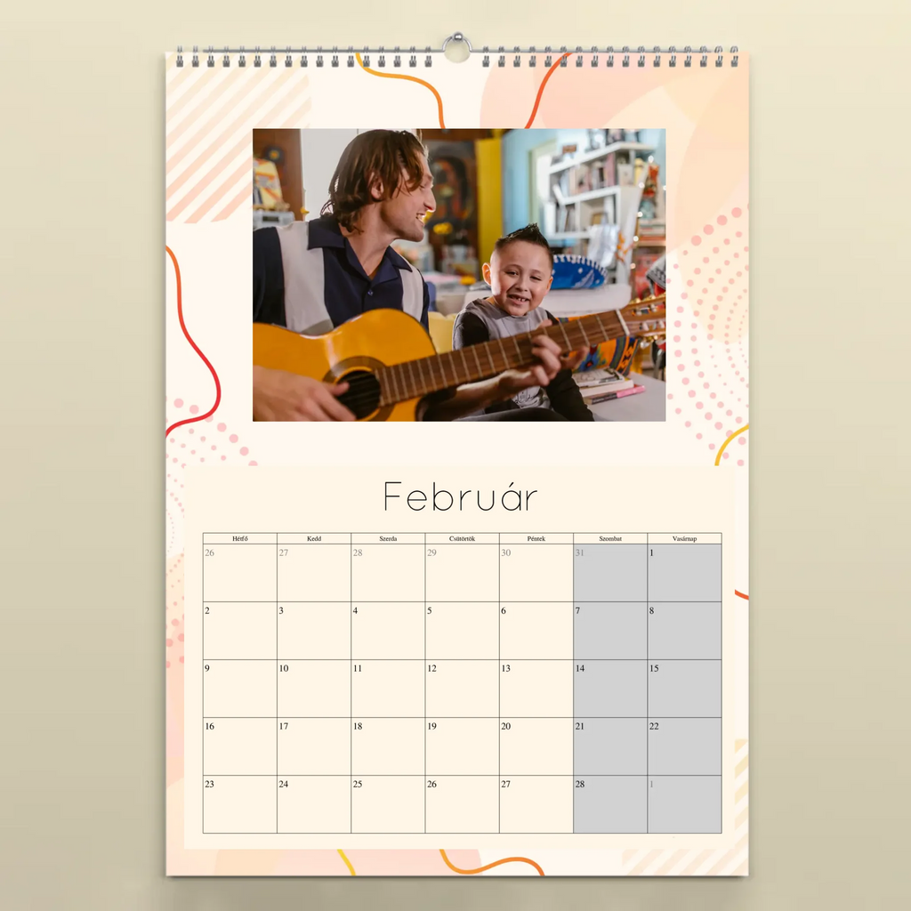 Egyedi fényképes jegyzetelős falinaptár 2026 - Ajándékverzum