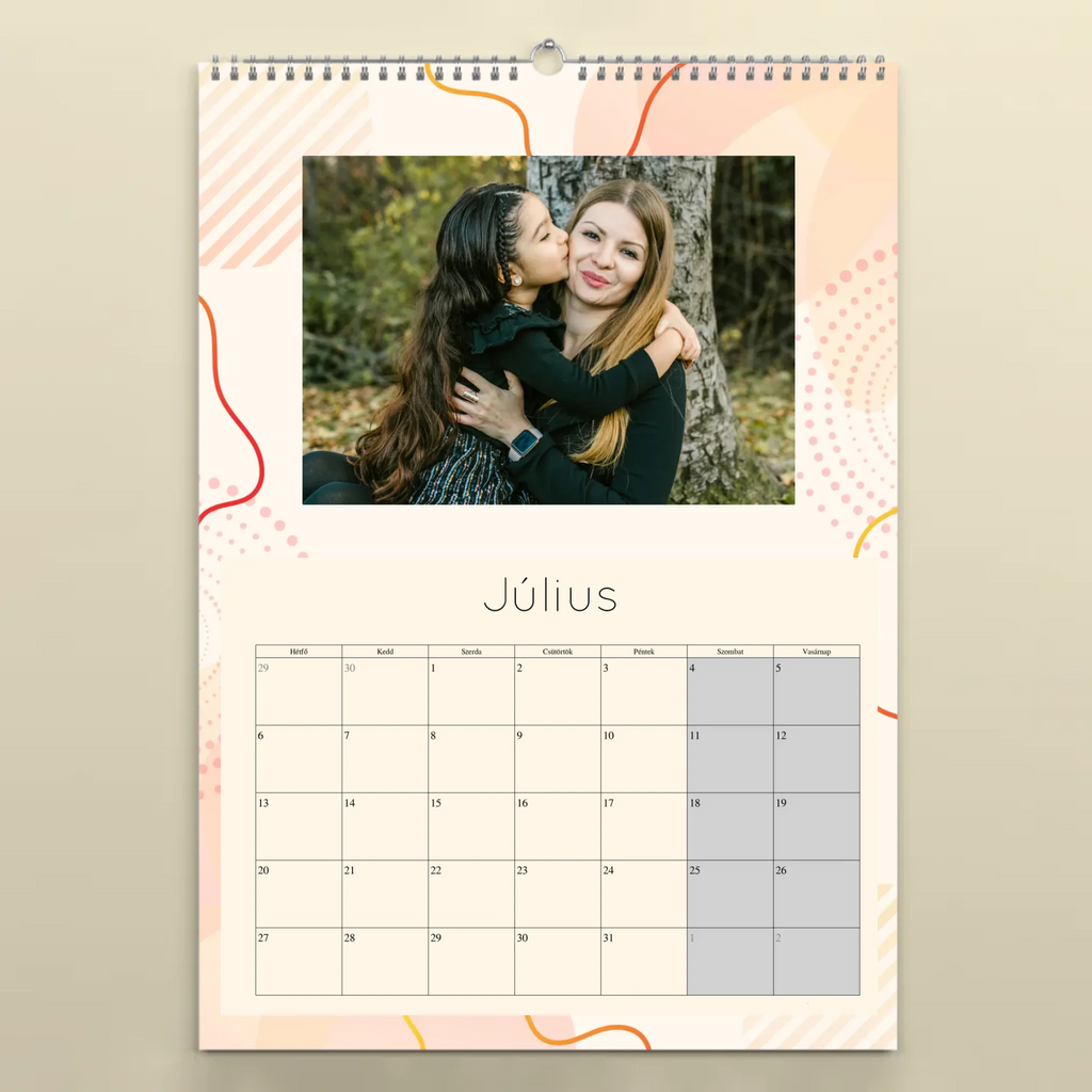 Egyedi fényképes jegyzetelős falinaptár 2026 - Ajándékverzum