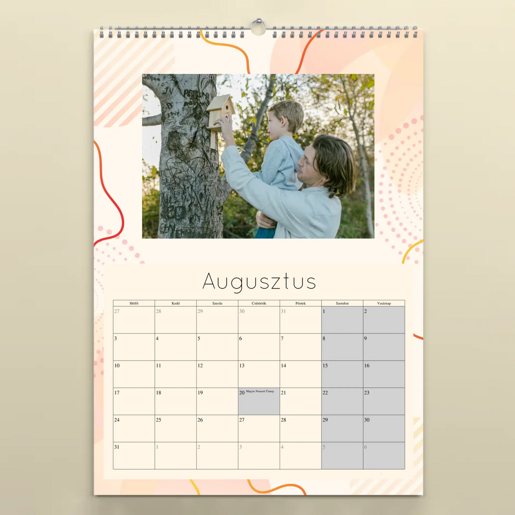 Egyedi fényképes jegyzetelős falinaptár 2026 - Ajándékverzum
