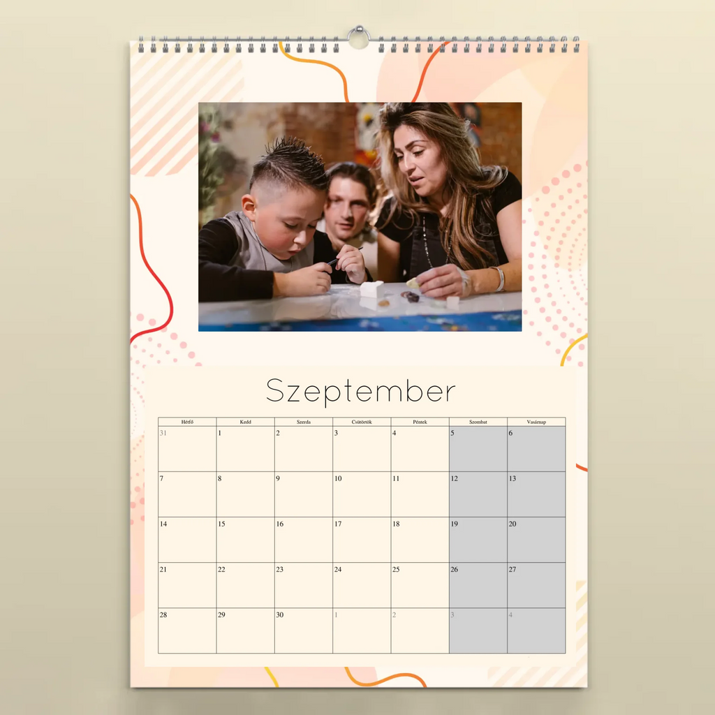 Egyedi fényképes jegyzetelős falinaptár 2026 - Ajándékverzum